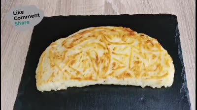 Receta de torta de patata rellena de queso